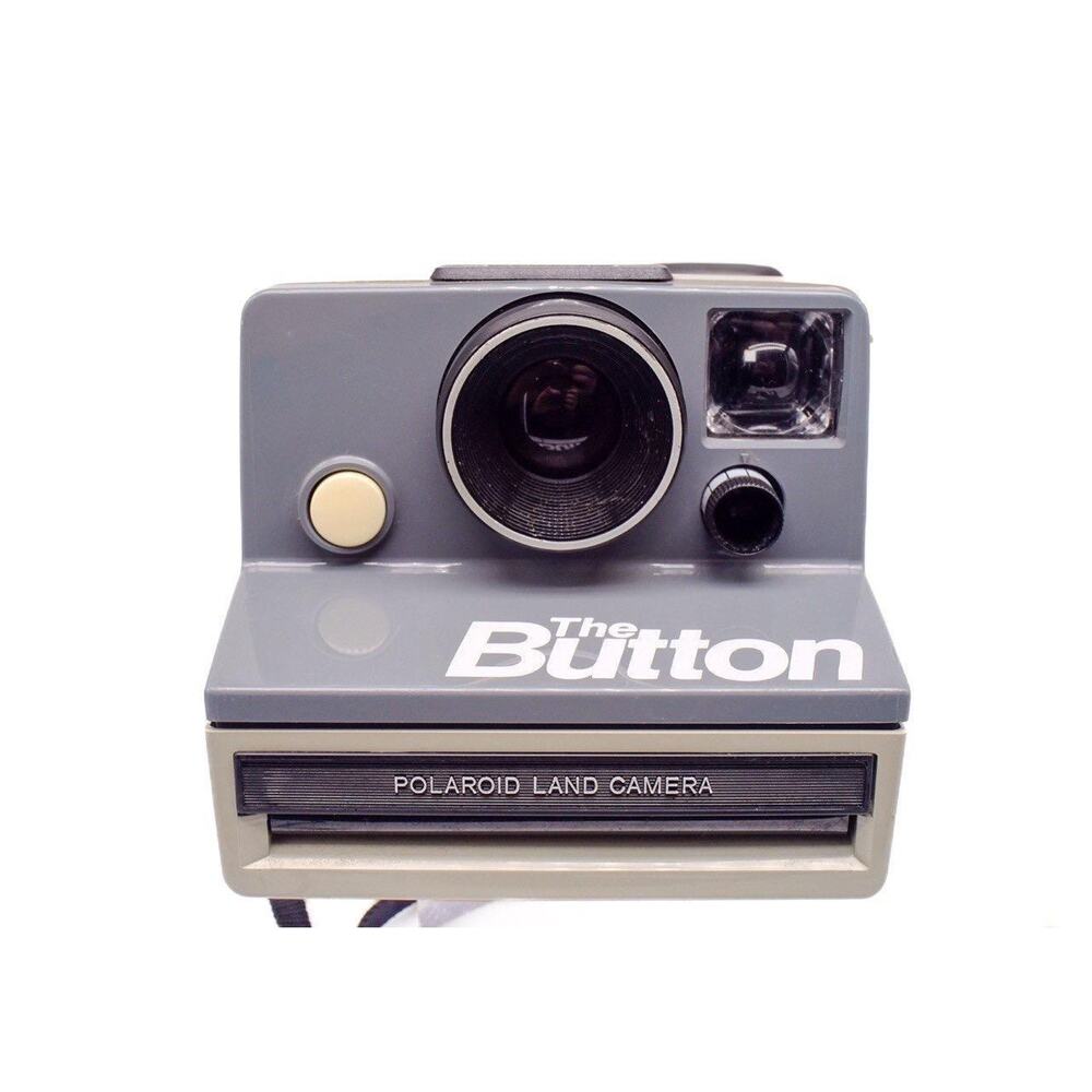 Vintage Polaroid The Button Instant Camera Gray SX-70 Film Retro 1970s Polaroid